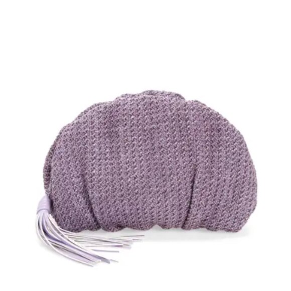 Rebecca Minkoff Handbags - Rebecca Minkoff Tassel Raffia Knit Clutch Light Wisteria NWT